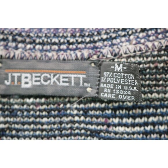 J T Beckett Vtg. Men's V-Neck Pullover Sweater-Size Medium-Thick - Picture 2 of 11